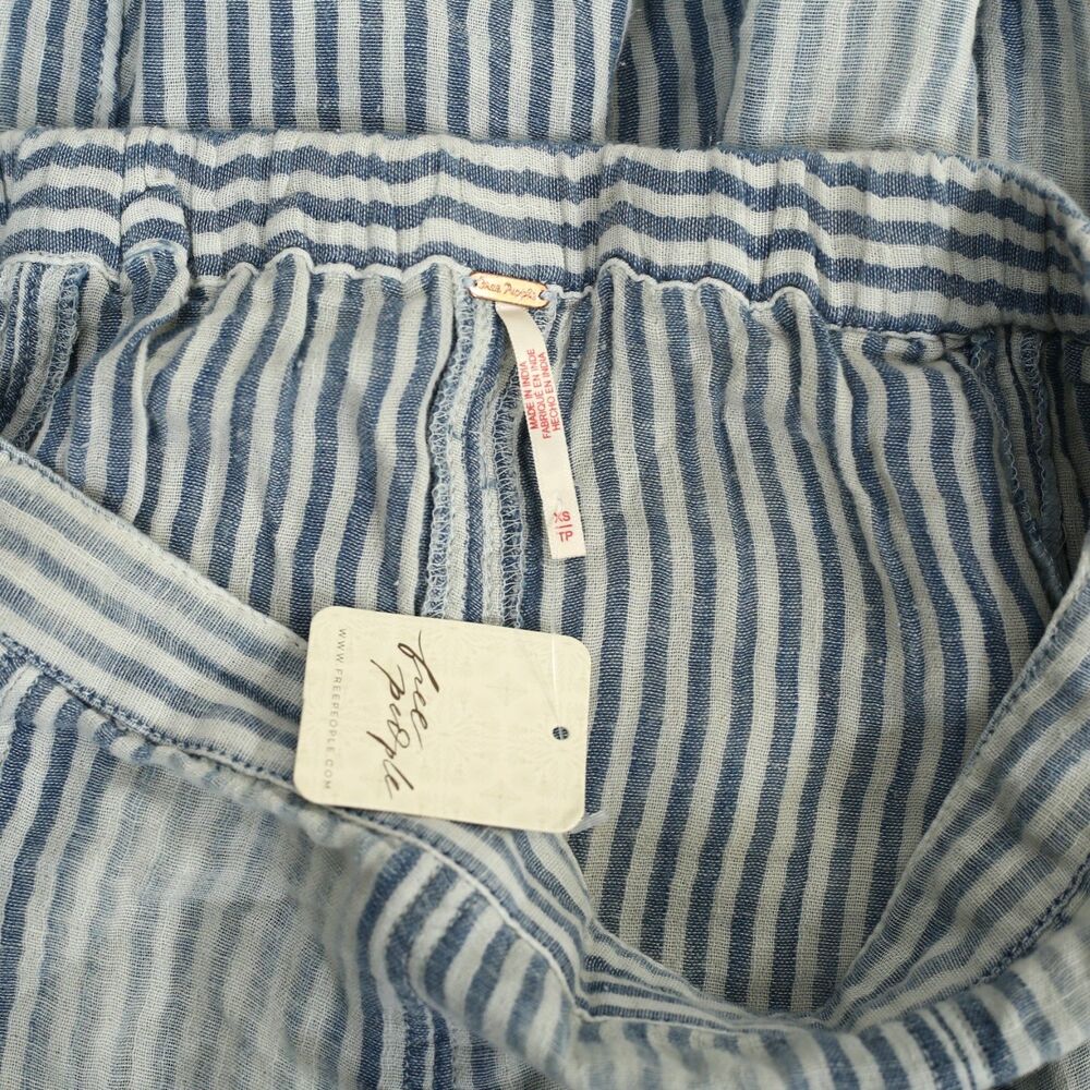 Free People Candace Midi Skirt Striped Print Pull On Low Rise Godet M NWT 286162 - Picture 8 of 8